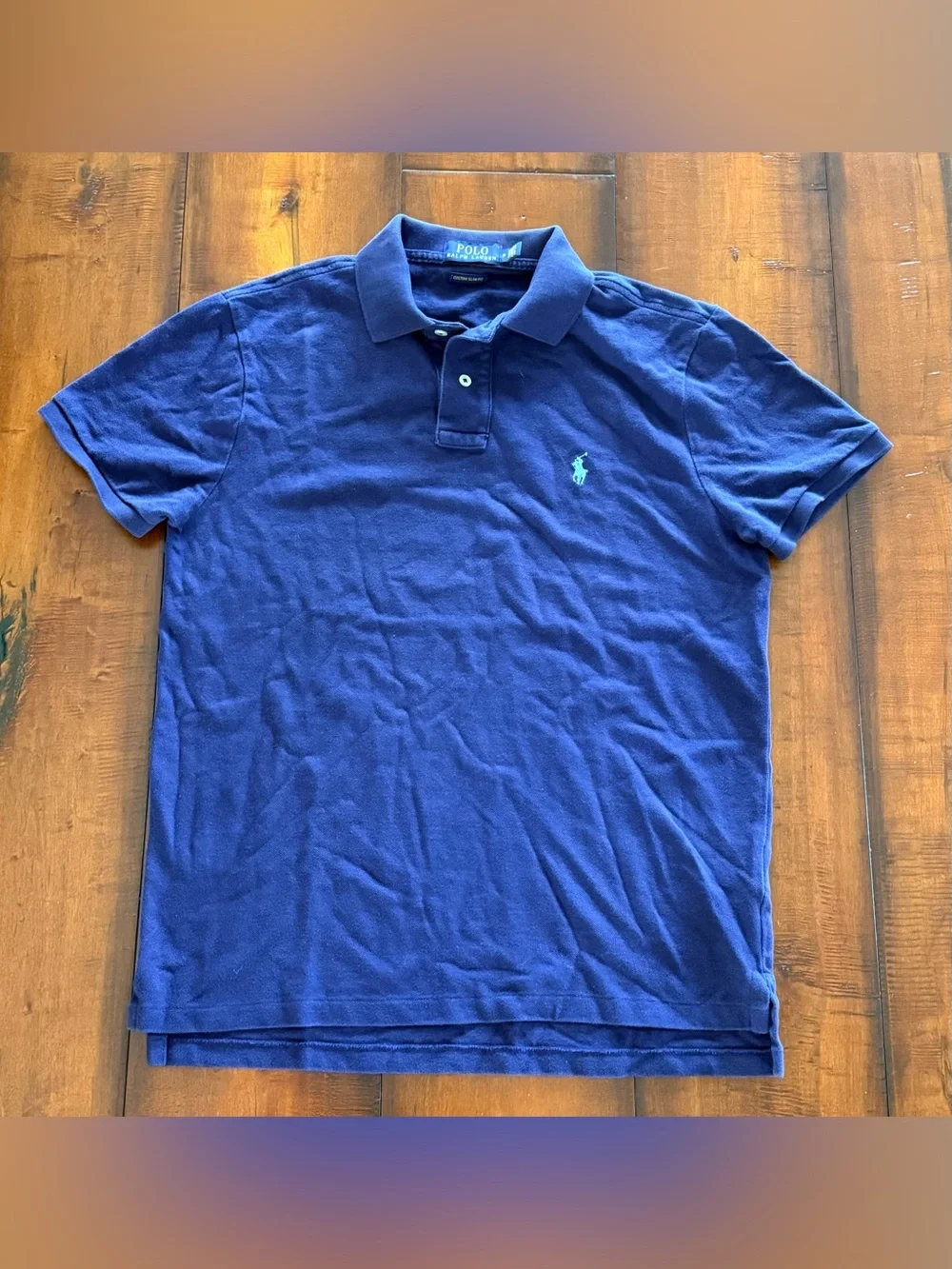 Ralph Lauren Men’s Navy Polo with Teal Pony
